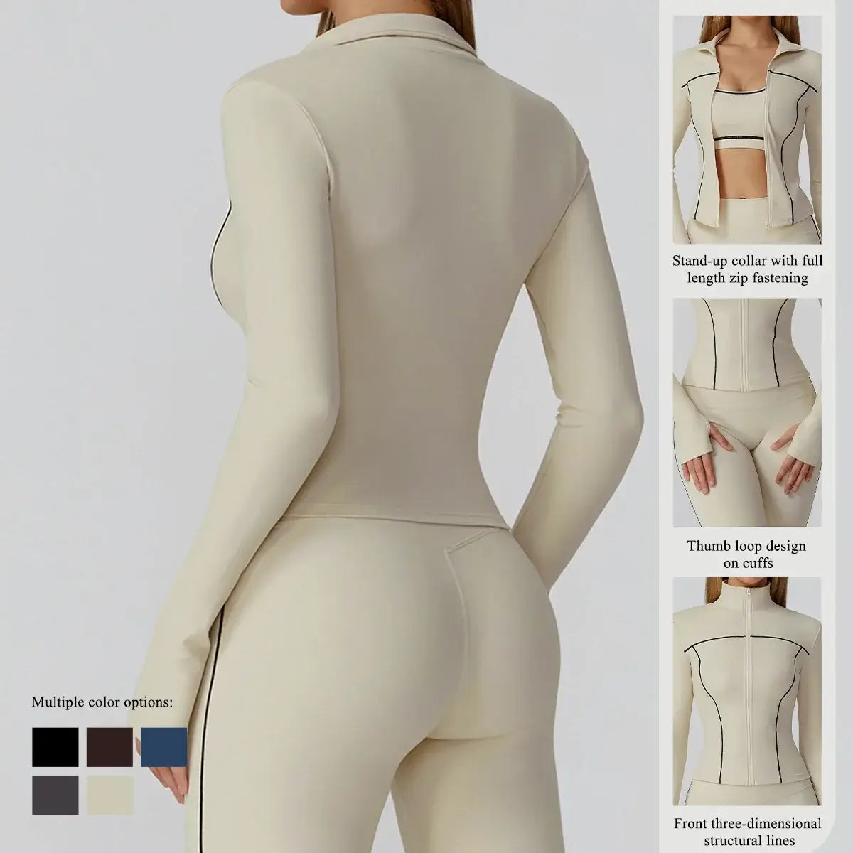 Women Slim Fit Long Sleeve Running Jacket