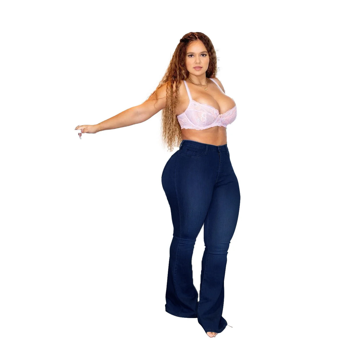 Women Plus Size Boot Cut Stretch Jeans