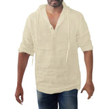 Men’s Plus Size V-Neck Linen Top