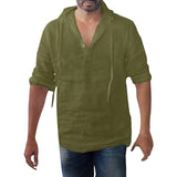 Men’s Plus Size V-Neck Linen Top
