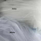 Women Plus Size Chiffon Scoop Neck Long Sleeve Wedding Dress