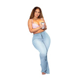 Women Plus Size Boot Cut Stretch Jeans