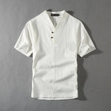 Men's Plus Size Linen Tracksuit Set