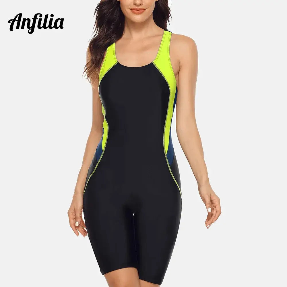 Women Knee-Length Sports Swimsuit