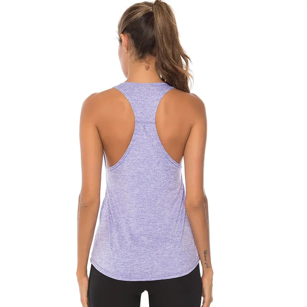 Women Sleeveless Yoga Tank Top Quick Dry Workout Shirt