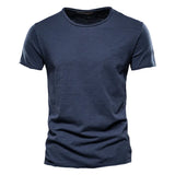 Men Cotton O-Neck Summer T-Shirt
