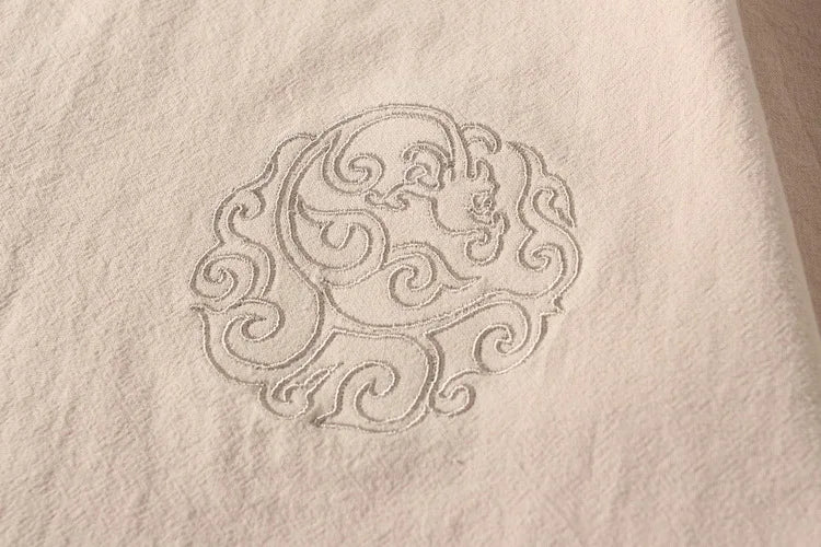 Men's Plus Size Linen Tracksuit Set