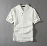 Men's Plus Size Linen Tracksuit Set