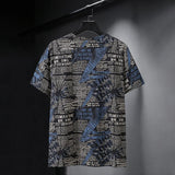 Men's Oversized Letter Print T-Shirt – 9XL/10XL