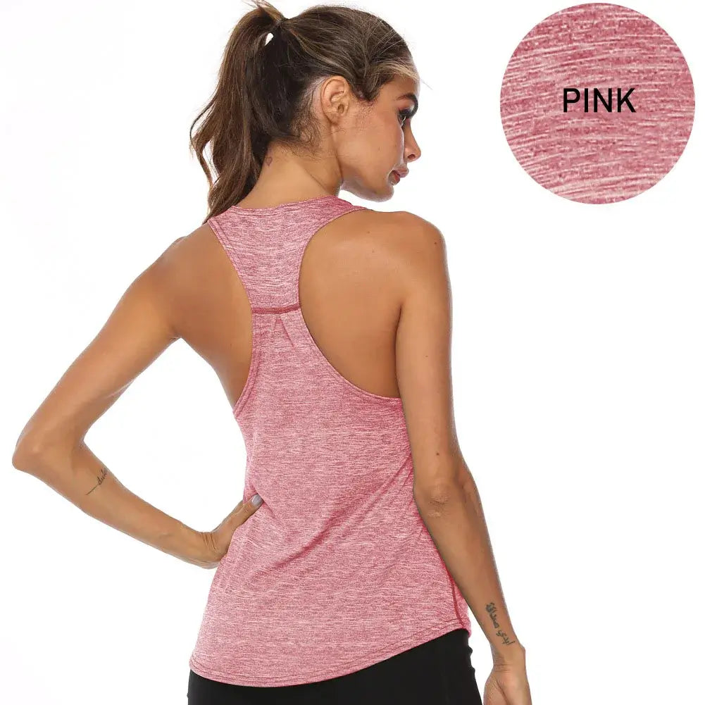 Women Sleeveless Yoga Tank Top Quick Dry Workout Shirt