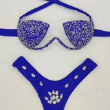 Women Rhinestone Bikini Set