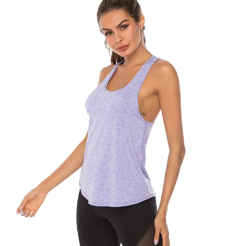 Women Sleeveless Yoga Tank Top Quick Dry Workout Shirt