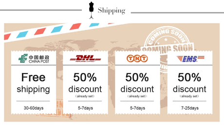Shipping options including free shipping and 50% discounts with delivery times from major carriers.