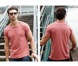Men Cotton O-Neck Summer T-Shirt