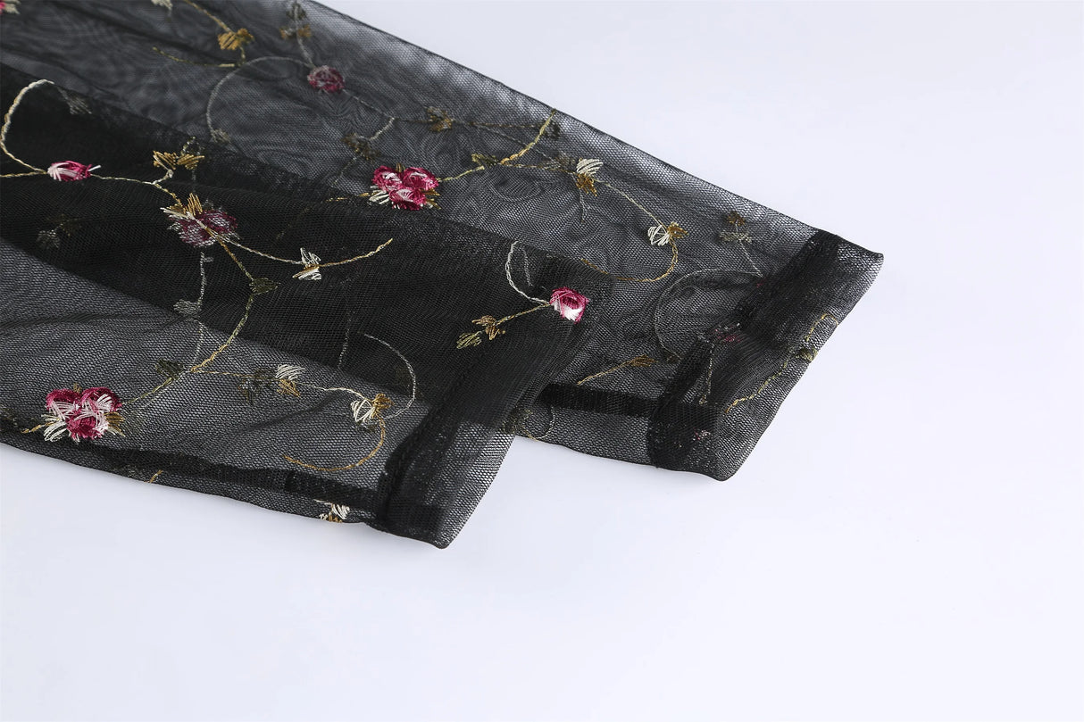 Women Mesh Sleeve Party Dress