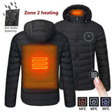 Men Heated Hooded Winter Parka