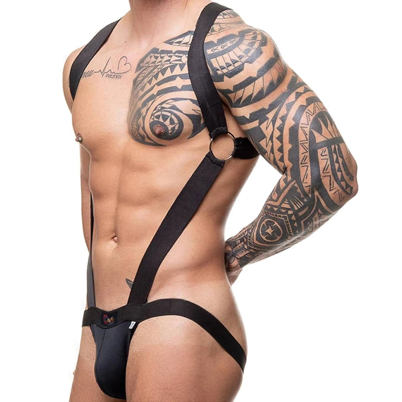 Men’s Suspender Bodysuit Lingerie