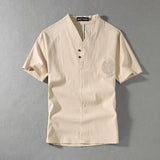 Men's Plus Size Linen Tracksuit Set