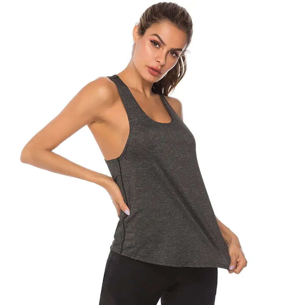 Women Sleeveless Yoga Tank Top Quick Dry Workout Shirt