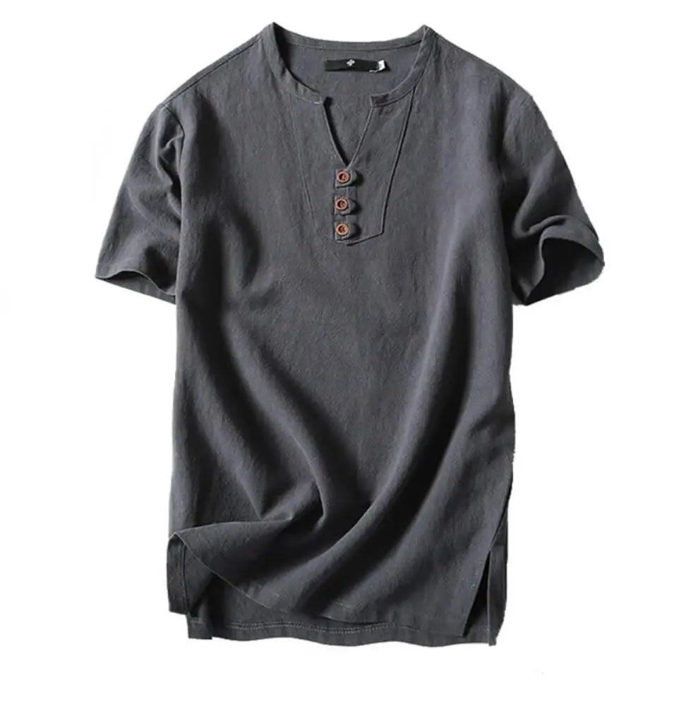 Men's Plus Size Linen T-Shirt – Oversized Summer Fit