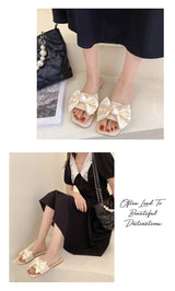 Bow Platform Flat Slippers – Summer 2025