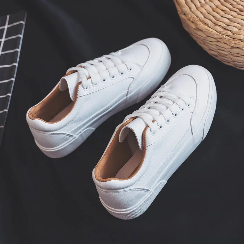 Women Sneakers White Vulcanized Platform Shoes