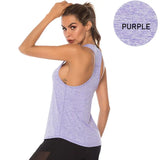 Women Sleeveless Yoga Tank Top Quick Dry Workout Shirt
