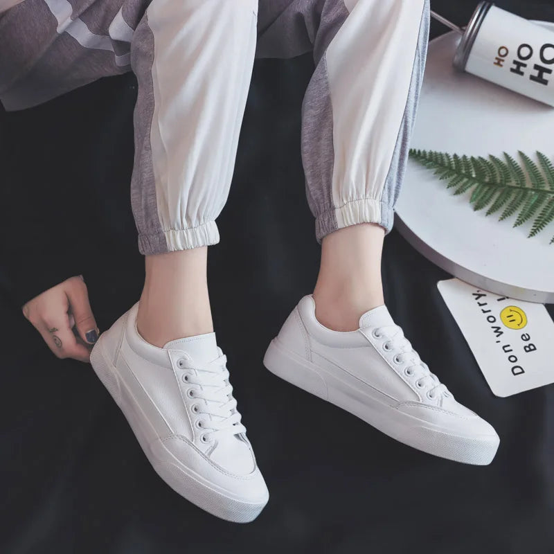 Women Sneakers White Vulcanized Platform Shoes