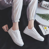 Women Sneakers White Vulcanized Platform Shoes