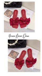 Bow Platform Flat Slippers – Summer 2025