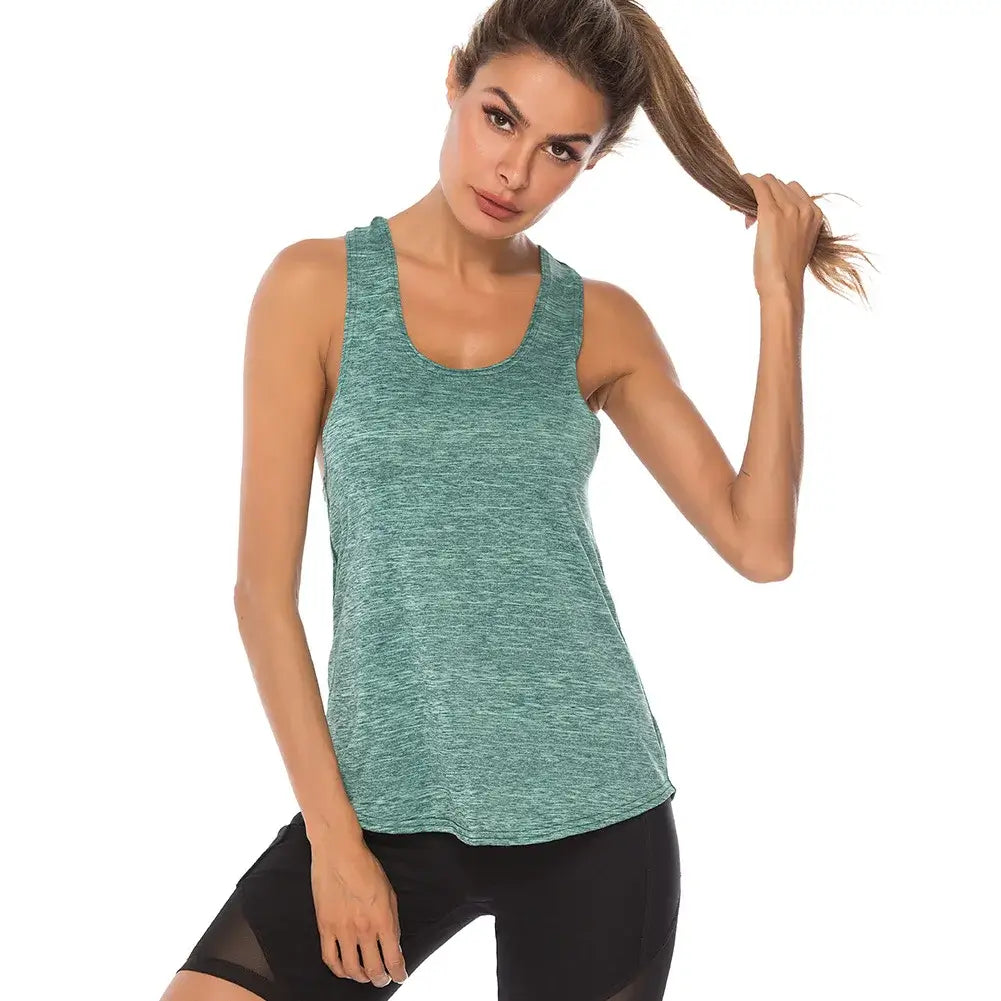Women Sleeveless Yoga Tank Top Quick Dry Workout Shirt