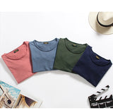 Men Cotton O-Neck Summer T-Shirt
