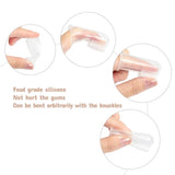 Images showing a baby soft silicone toothbrush designed for gentle gum care, featuring flexible food-grade silicone material.