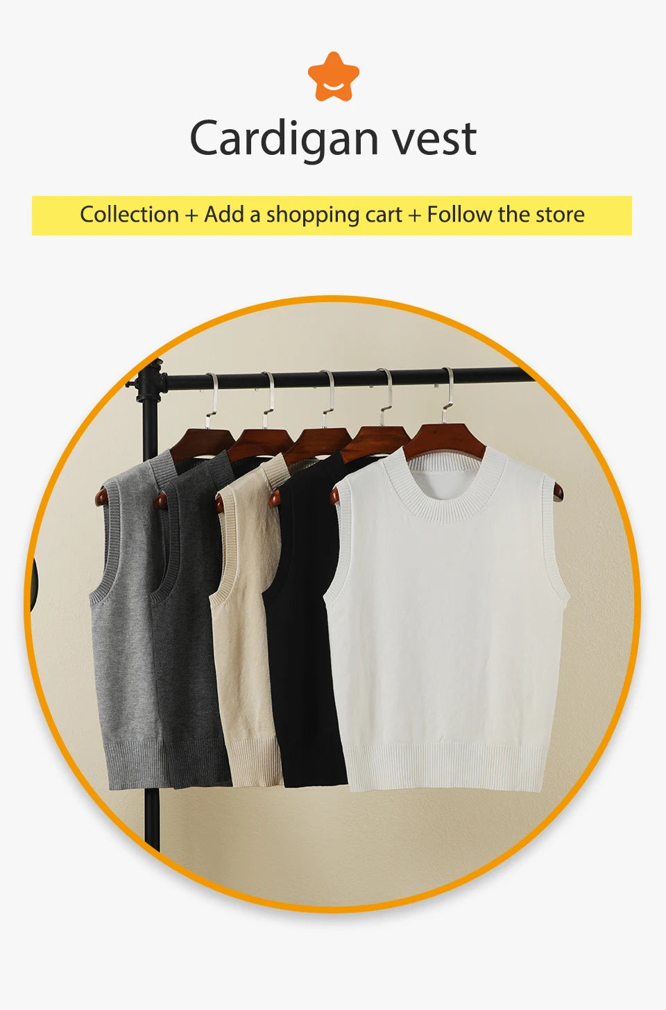 Women's Preppy Style Knit Vest