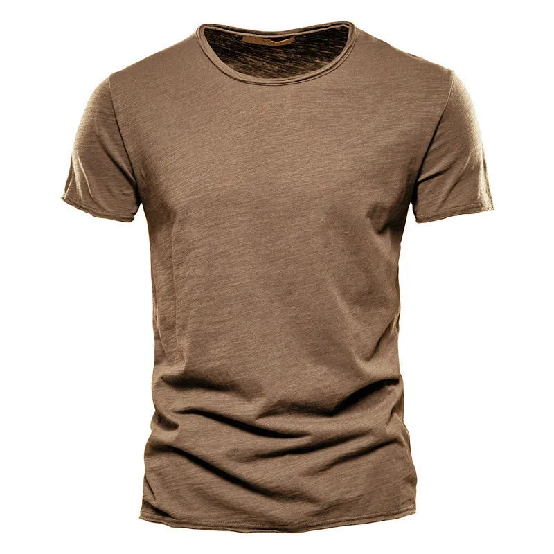 Men Cotton O-Neck Summer T-Shirt