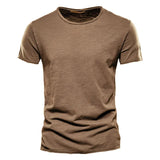 Men Cotton O-Neck Summer T-Shirt