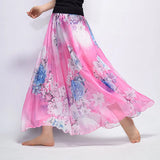 Women Boho Chiffon Long Skirt