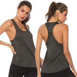 Women Sleeveless Yoga Tank Top Quick Dry Workout Shirt