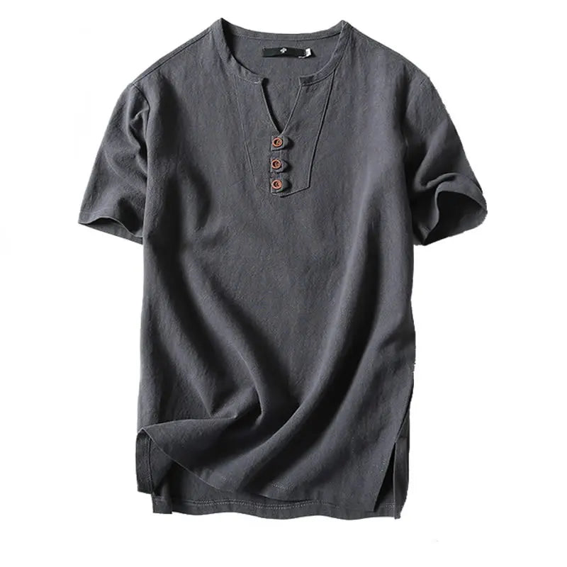 Men's Plus Size Linen T-Shirt – Oversized Summer Fit