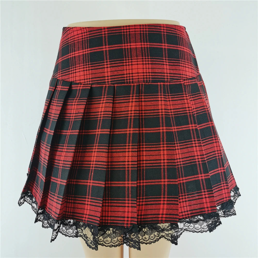 Women Gothic Patchwork Mini Skirt