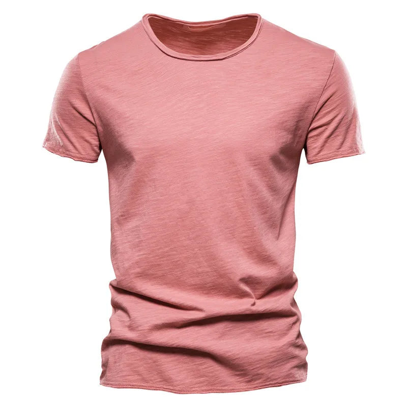 Men Cotton O-Neck Summer T-Shirt