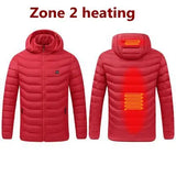 Men Heated Hooded Winter Parka