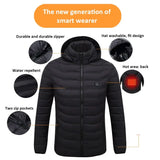 Men Heated Hooded Winter Parka