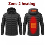 Men Heated Hooded Winter Parka
