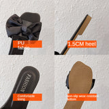 Bow Platform Flat Slippers – Summer 2025