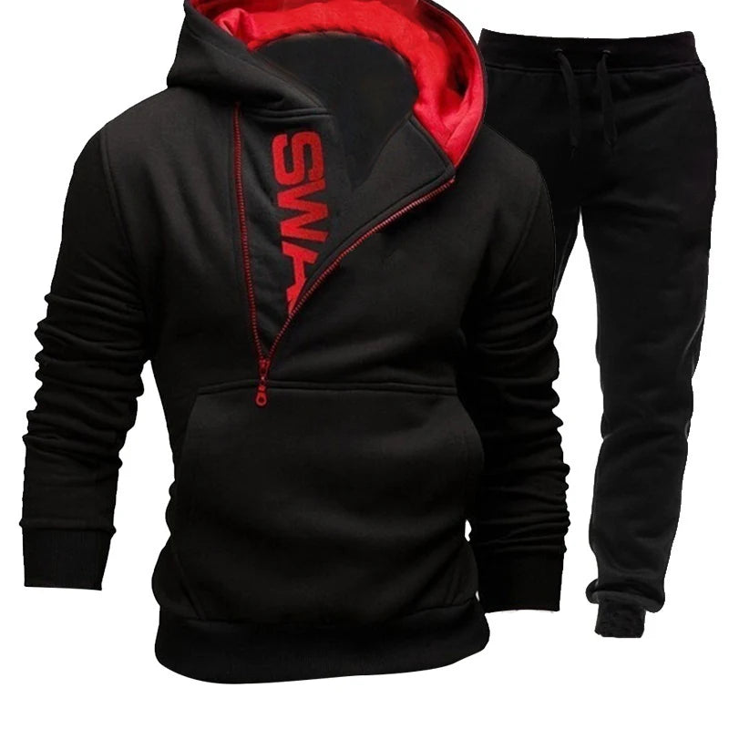 Men's Tracksuit Set – Zipper Hoodie & Pants
