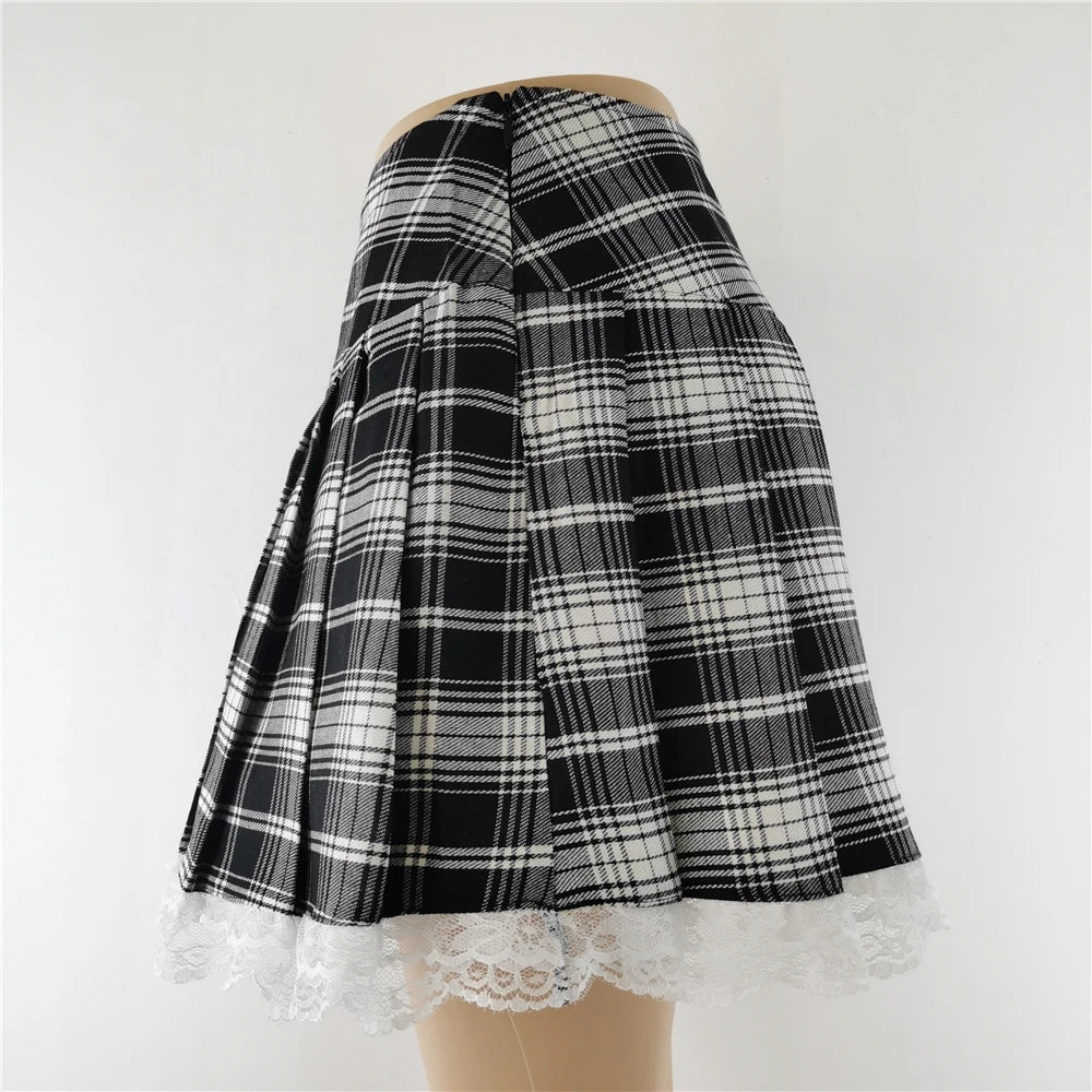 Women Gothic Patchwork Mini Skirt