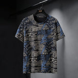 Men's Oversized Letter Print T-Shirt – 9XL/10XL