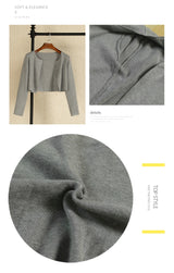 Black Cropped Knitted Korean Style Sweater