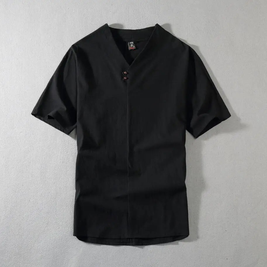 Men's Plus Size Linen Tracksuit Set